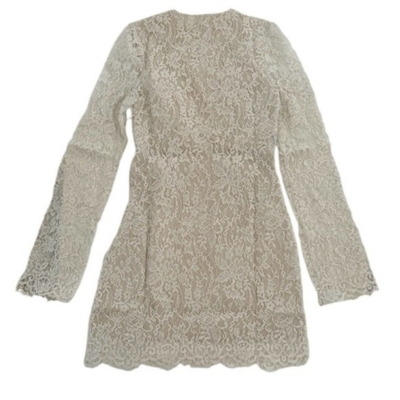 Rumored Fools Rush In Mini Short Lace Dress, Cream,‎ Size S, NWT - Picture 8 of 14
